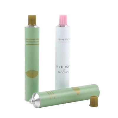 China 100% Factory Recyclable Newest Sale Collapsible Cosmetic Aluminum Tube With Threaded End Cap For Packaging for sale