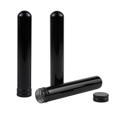 China 2021 Modern Screen Printing OEM Black Aluminum Metal Cigar Tube For Color Packaging for sale