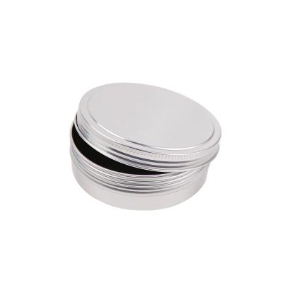 China 100ml cosmetic screw cap aluminum jars, lip balm aluminum tin can, round metal tin jar for sale