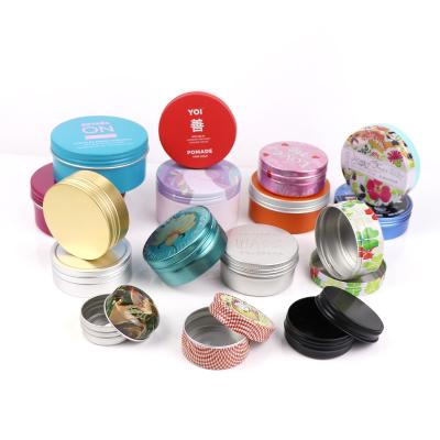 China Cosmetic empty aluminum jar aluminum canisters wholesale for sale