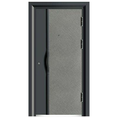 China Modern Pivot Security Door Sound Insulation Main Entrance Steel Door With Lock Smart Iron Exterior House Door Designs for sale