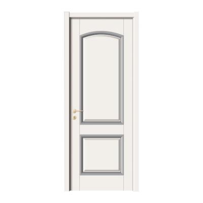 China Waterproof wooden door paintless design makes life close to nature the interior door with simple and elegant biometric lock for sale