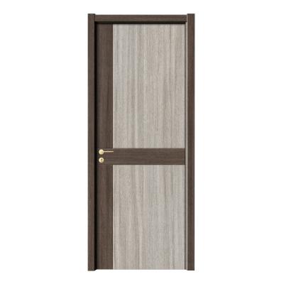 China Modern wooden door paintless design makes living close to nature interior door with simple and elegant biometric lock for sale