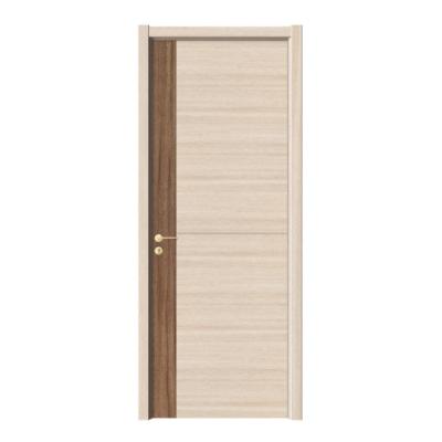 China Waterproof wooden door paintless design makes life close to nature the interior door with simple and elegant biometric lock for sale