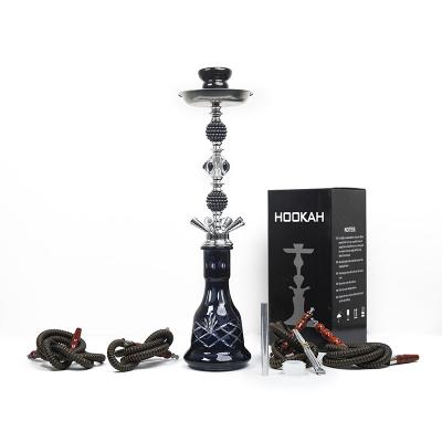 China New Design Arabic Glass Hookah Set Arabic Shisha Hookah Set Double Hose Four Hose Smoking Water High Quality Nargile Accessories Chicha for sale