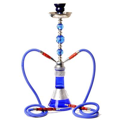 China High Quality Exquisite Glass Smoking Arabic Shisha Hookah Shisha Set Arab Customization Hookah In The Middle Double Pipe Running Nargile Shisha for sale