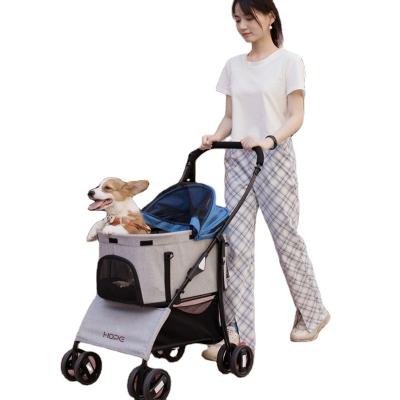 China High Quality Small Animals Pet Stroller Light Weight 2 In 1 Dog Stroller For Small Dogs Or Cats for sale