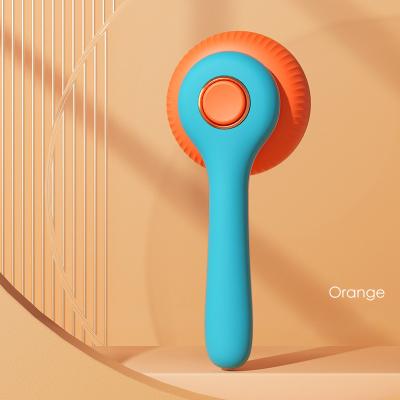 China New Viable Designer Automatic Hair Remover Cleaning Brush Pet Grooming Massaging Stainless Needle Comb For Cat Dog for sale