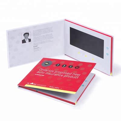 China 7 Inch Europe TFT Color Screen Business Video Card Video Book High Quality Brochure With Built-in 1400mAh Battery for sale