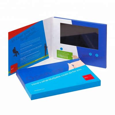 China Europe TFT LCD Advertising Video Brochure Card In Artificial Crafts for sale