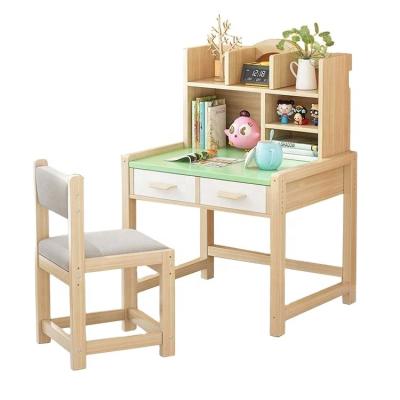 China Eco-friendly and adjust height modern 2 colors kids furniture adjustable height study desk tables and chairs for students for sale