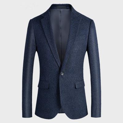 China New Stylish Anti-shrink Korean Style One Button Slim Fit Blazer For Men for sale