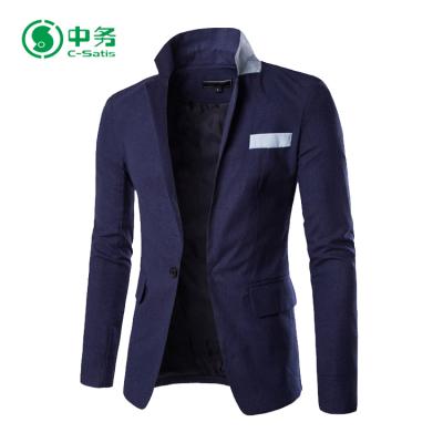 China Latest Fashion Colorful Simple Button Design Anti-shrink Slim Fit Men's Casual Blazer For Sale for sale