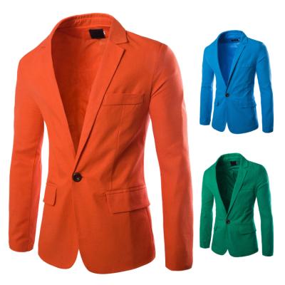 China Latest Style Anti-Shrink Custom Clothes Various Colors Youth Mens Single Button Casual Blazer for sale