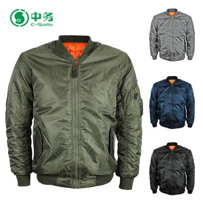 China New Design Breathable Oversized Polyester Bomber Jacket 100% Waterproof Pilot For Men for sale