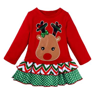 China Sweet Christmas Children's Clothing Girls Two Piece Set for sale