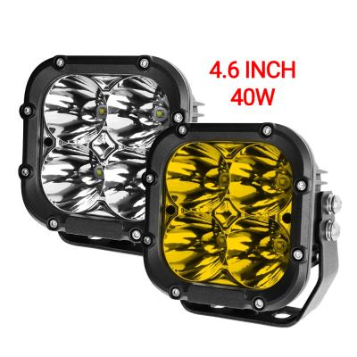 China 2021 New Aluminum Housing 12000LM 80W Super Bright White Yellow Diecast Option 4WD Spot Light , 5 Inch 12v 24v Led Pods For Offroad 4x4 for sale