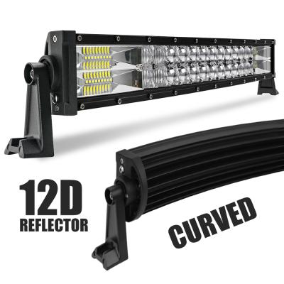 China Super Bright Wholesale Die Cast Aluminum Housing Auto Lighting System Dual Row 22 32 42 50inch LED Light Bar 52 Inch Curved Car Offroad 12v 24v Flood 12v 24v for sale