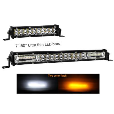 China Wholesale Die Casting Aluminum Housing Led Color Dual Led Bar , Amber White Flash Lighting Strobe 32 Inch Led Light Bar for sale