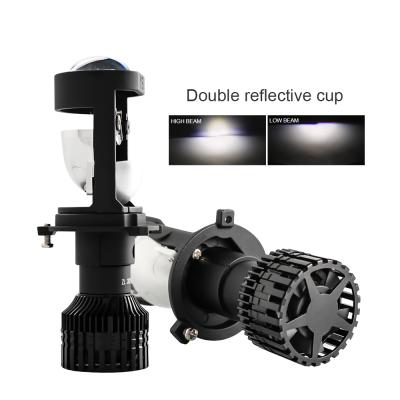 China Left driving& Right Driving 2021 Newest Wholesale High Right And Left Lens Lumen HD Lens Integrating Mini Led Projector H4 Headlight for sale