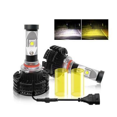 China Automobile Lamp Car Led Headlight Bulbs X4 8000LM Dual Color 9004 9005 9006 9007 H1 H8 H13 H11 H4 Auto H7 Led Headlight H7 for sale