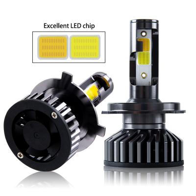 China Automobile Lamp Color 6000k 3000k F2 Dual Auto Headlight Bulbs H7 8000lm H4 Led Head Lights For Cars for sale