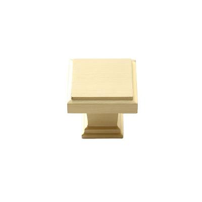 China Wonderful Brass Luxurious Cabinets Knob Furniture Hardware Brass Door Square Handles for sale