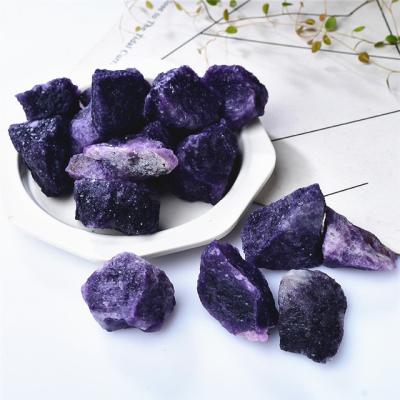 China China Wholesale natural quartz raw Crystals healing lepidolite stone rough  for Home Decoration for sale