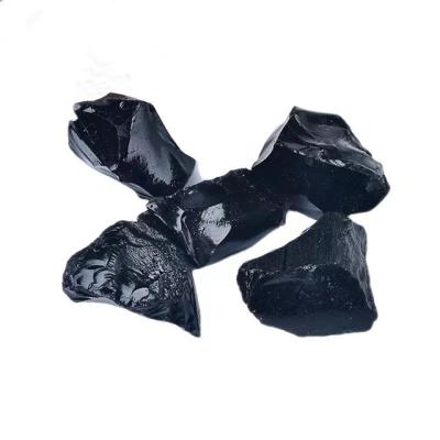 China Europe Natural hand carved rough gemstones quartz black obsidian raw crystals healing stones for garden decor for sale