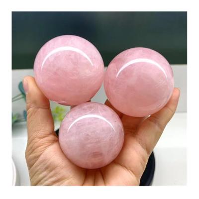 China China Natural crystal balls rose quartz spheres healing stones for feng shui gift for sale