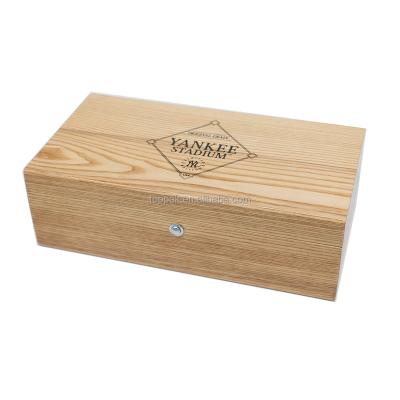 China Biodegradable Hot Selling Unfinished Solid Wood Matte Lacquer Wine Package Box for sale