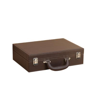 China Retro business travel life making leather suitcase decorative crafts, low price and good quality for sale