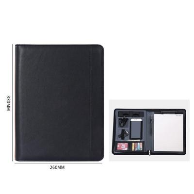 China A Universal Business Meeting Folder Book Organizer Document Folder Leather Folder with Wireless Charging Function for sale