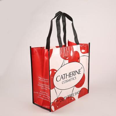 China Handled Eco Tote Laminated Recyclable Non Woven Promotional Customized Printed Bag For Shopping for sale