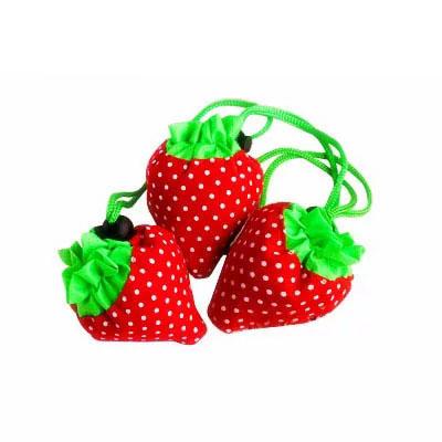 China New Design Strawberry Stock Promotional Foldable Eco Polyester Handled Nonwoven Shopping Bags for sale