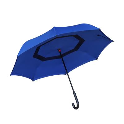 China New Minimalist Blue Customized Safety Reverse Windproof Upside Down Automatic Reverse Folding Umbrella Umbrella For Custom Made for sale