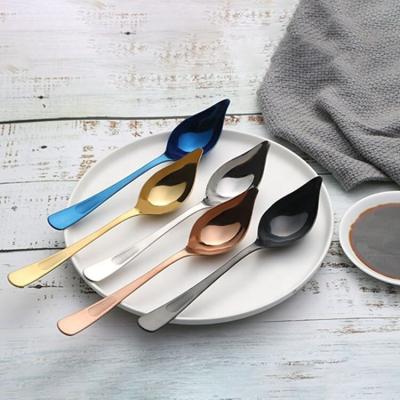 China Culinary Accurate Drawing Deco Spoon Sauce Drizzle Spoon Culinary Accurate Drawing Spoon With Tapered Spout for sale