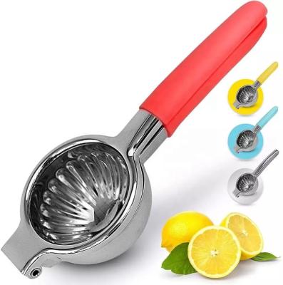 China Squeeze Lemon Squeezer Stainless Steel with Premium Quality Heavy Duty Solid Metal Squeezer Bowl Large Manual Citrus Press Juicer for sale