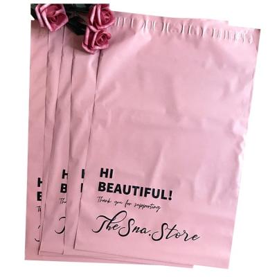 China Recyclable Custom Pink Mailing Envelope Boutique Clothes Poly Packaging Advertisements Print Mailing Bags Plastic for sale