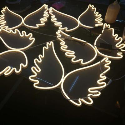 China Custom White Buildings Angel Wings LED Neon Signs for sale