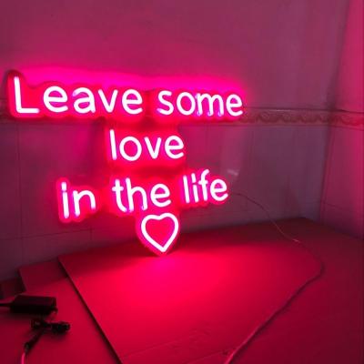 China Adertising Factory Price Heart Sign With Letters LED Neon Signs for sale