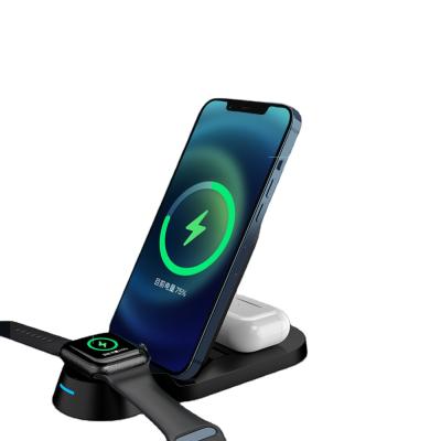 China PORTABLE Made in China Cell Phone Wireless Charger Private Model 3 in 1 Stand Multifunctional Desktop Charger for sale