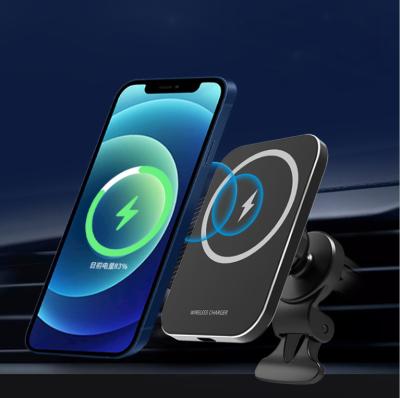 China 15W Speed ​​Car Charger Fast Charging Magnetic Wireless Mount 360 Degree Rotation Car Fast Charging Wireless Charger For Mobile Phone for sale