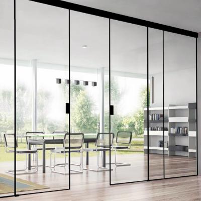 Cina Modern Magnetic Aluminum Narrow Frame Customized Screen Design Electronic Automatic Open System For Slide Doors in vendita