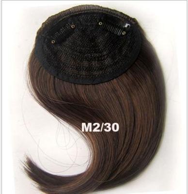 China 30g Bang Real Bangs Black Brown Blonde Wave Clip In Silky Straight Thick Natural Bangs Fake Hair In Top Bangs Synthetic Hair Fringe for sale