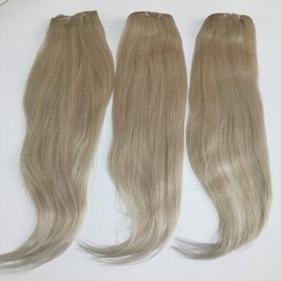 China Silky Straight White/Grey Silky Straight Wave Hair Weaving Remy Hair 22inches for sale