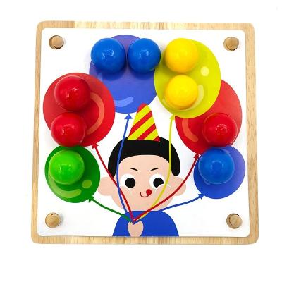 China Big Blocks For Montessori Smart Educational Games Safety Kids Wooden Mushroom Nail Block Toys for sale