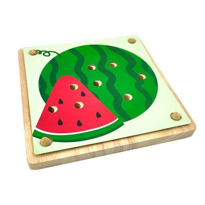 China Large Blocks for Safety Factory Supplying New Mushroom Nails Puzzle wooden Montessori Toys for Child Education for sale