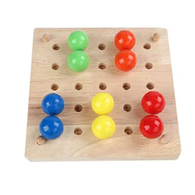 China The Large Blocks For Safety High Quality Wooden Building Block Montessori Educational Games Wooden Mushroom Nail Block Toys for sale