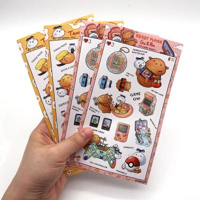 China Water& promotional eco-friendly promotional self adhesive waterproof custom printing oil proof kiss cut vinyl stickers sheet for kids for sale